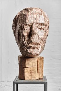 Annabelle Hyvrier, 'Francisco Mingorance' 2012, oak, iron, paper, ht: 74 cm